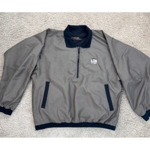 Roche Golf Pullover Sz L Houndstooth/ Black Reversible Wenham Country‎ Club Logo